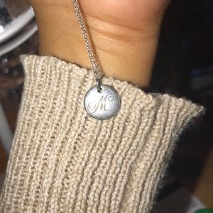 Tiffany necklace. “M” initial, barely worn